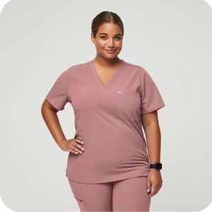FIGS Women’s Mineral Mauve Catarina top and high waisted 2.0 Zamora Joggers